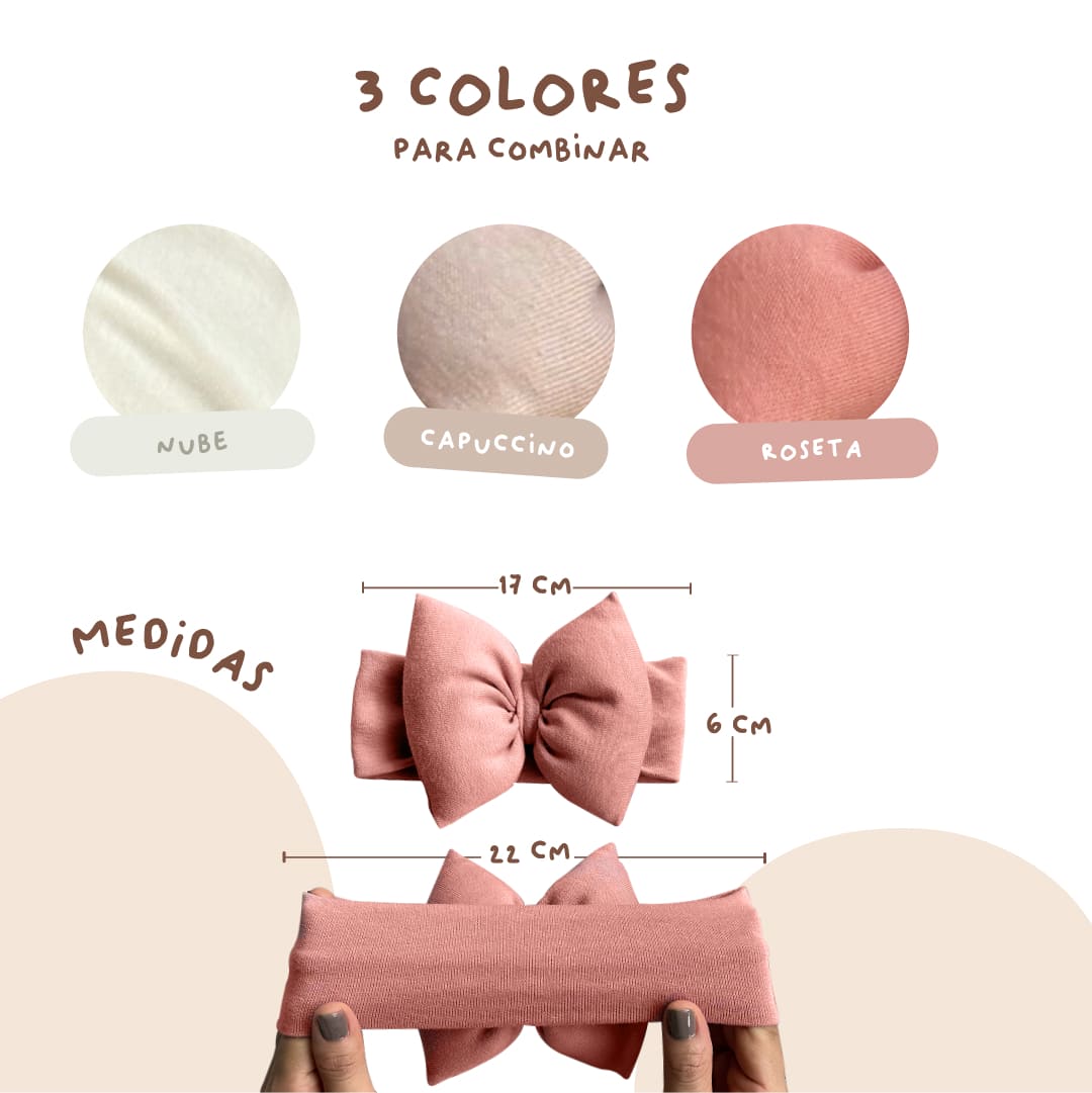 Moños Rellenitos para bebés (x3 und)