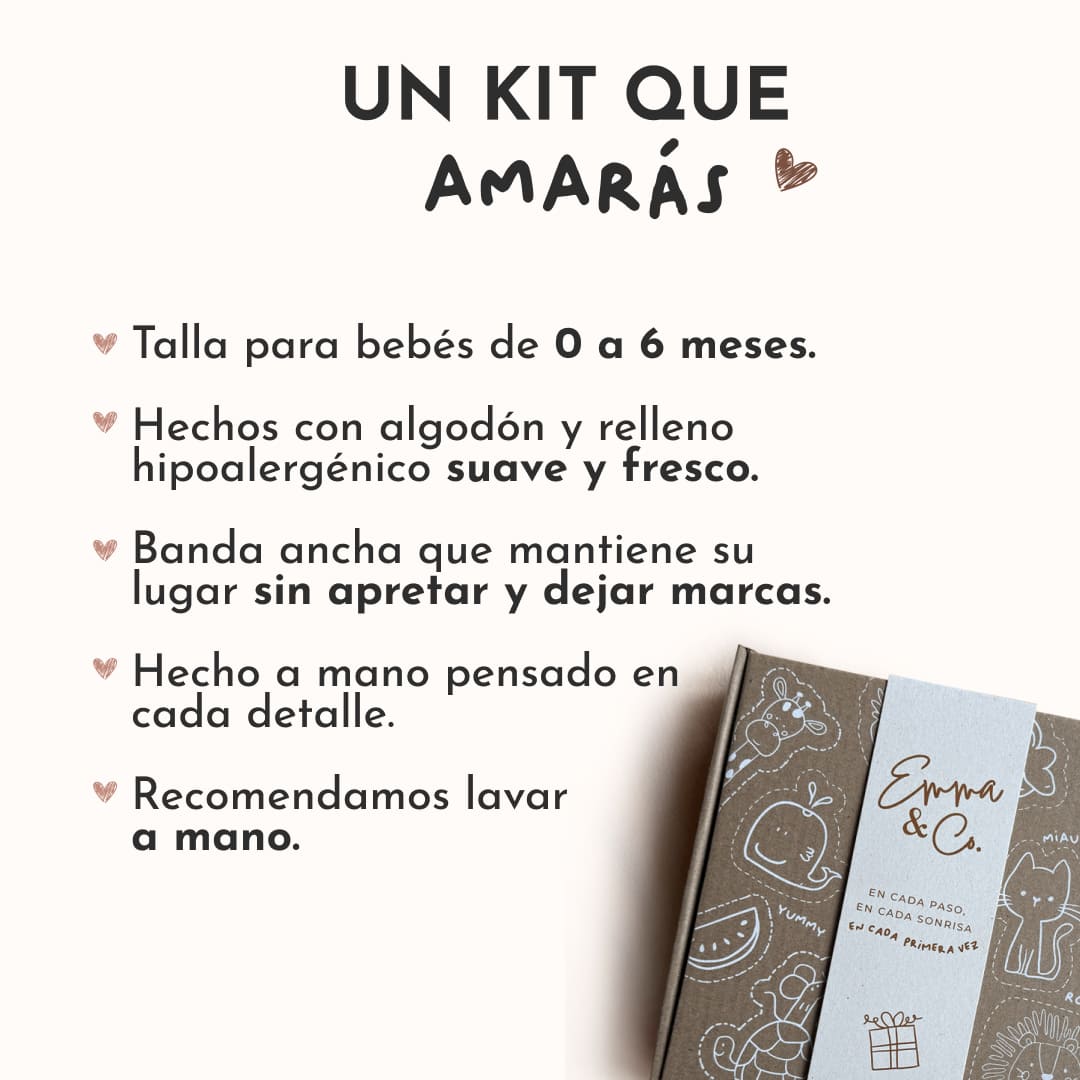Kit para bebés (Moño + Babero + Babita)