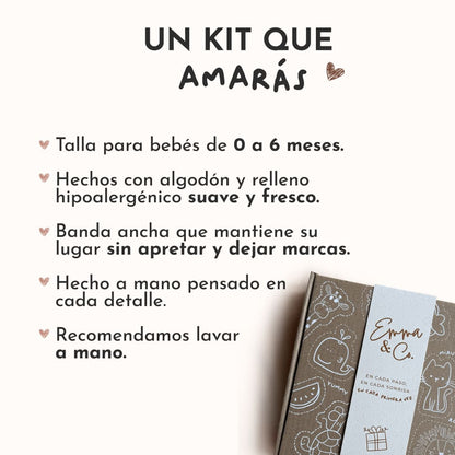 Kit para bebés (Moño + Babero + Babita)
