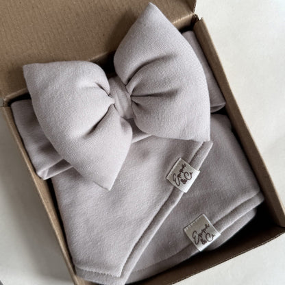 Kit para bebés (Moño + Babero + Babita)