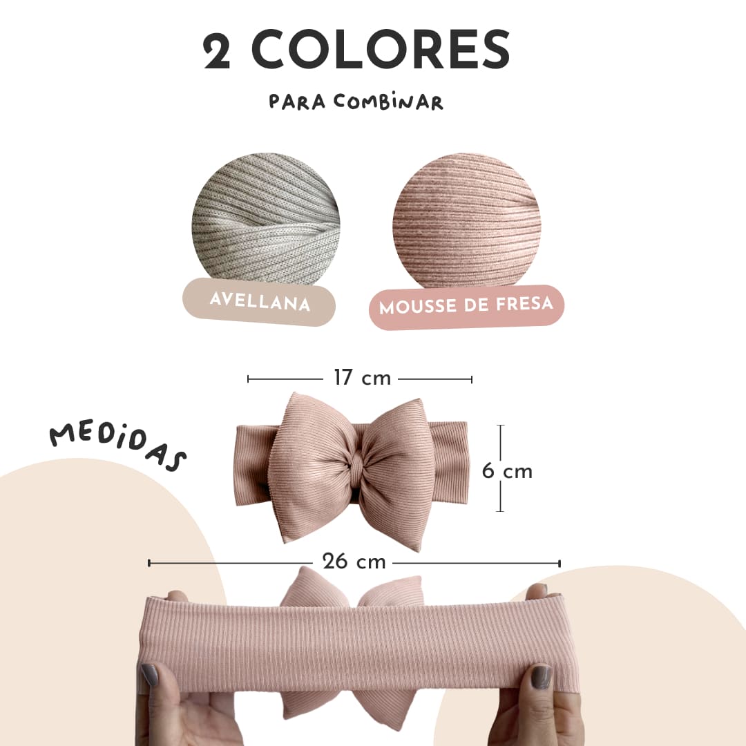 Moños Rellenitos para bebés (x2 und)