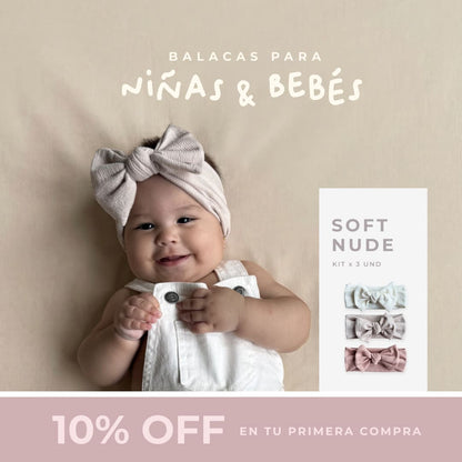 Balacas para niñas y bebés (Blanca, Beige, Rosa)